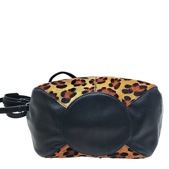 Elizabeth and James Animal Print Calf Hair Shoulder Bag - Picture 4 of 6